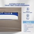 thumbnail image 4 of MED PRIDE Flushable Toilet Seat Covers, Disposable Half-Fold Liners, 250 pack Septic Safe, White Paper, Travel Use, 4 of 5