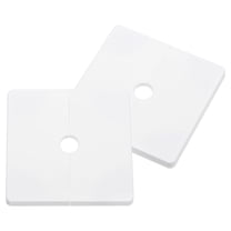 2Pack ABS Plastics Wall Split Flange, 12mm Diameter Escutcheon Plate, White