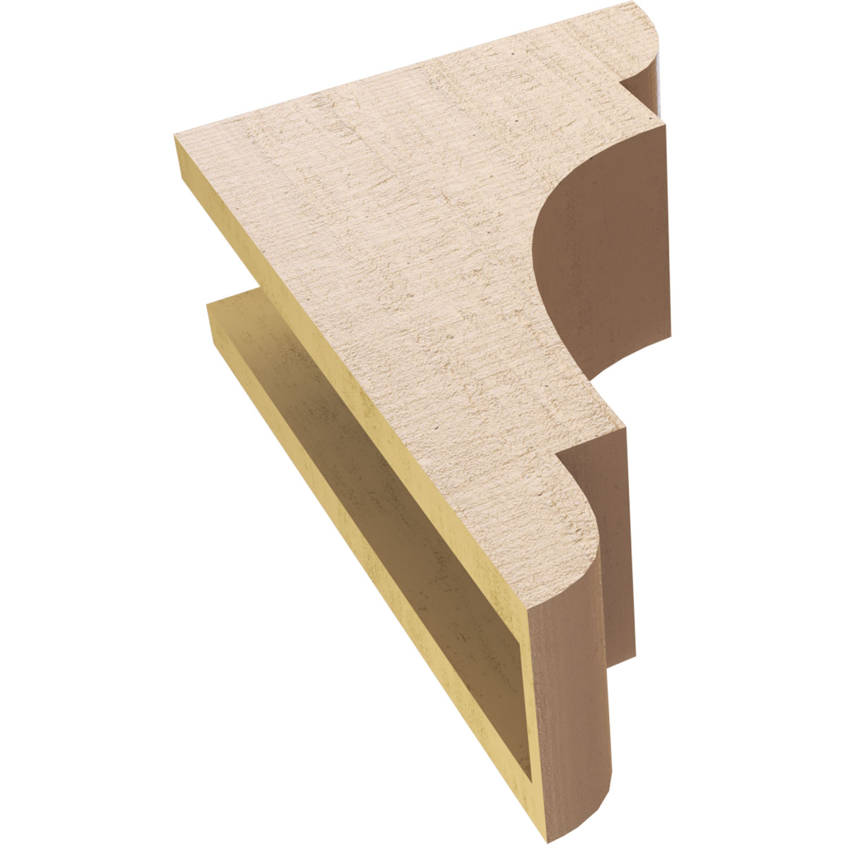 5"W x 10"D x 15"H Classic New Brighton Rough Cedar Woodgrain TimberThane Corbel, Primed Tan