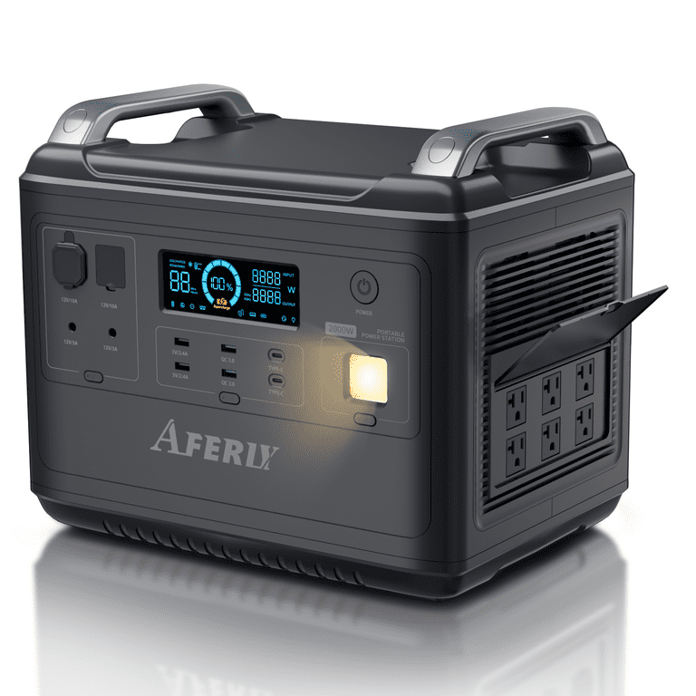 AFERIY Portable Power Station 1200W (2400W Surge)1248Wh LiFePO4 UPS Pure  Sine Wave, Fully Charged in 1.5 Hours, 3500 Cycles + 14 Output ports Solar  Generator for Home CPAP Camping Travel RV - Yahoo Shopping