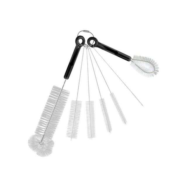 Juego de 7 cepillos para botellas reutilizables para vasos y botellas, prácticos, multiusos, fáciles de usar, ergonómicos, para limpiar botellas de