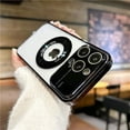 thumbnail image 1 of Magsafe For Large Window Logo Hole Case For iPhone 11 14 13 12 15 16 Pro Max 15 14 16 Plus Camera Protector Charging Cover Black For iphone 11Pro, 1 of 6