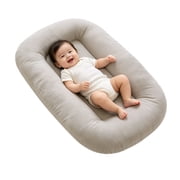 Baby Lounger for Newborn, Soft Care Cushion, Portable Support Pillow, Lightweight Nursery Cushion for Feeding, Bonding and Daily Care(Apricot)