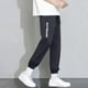thumbnail image 1 of Pantalones largos para hombre, con cordón, cintura elástica, holgados, deportivos, casuales, de poliéster, 1 of 5