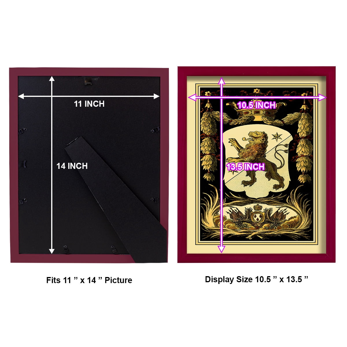 Family Crest III -Framed Print w/glass-Cherry Red