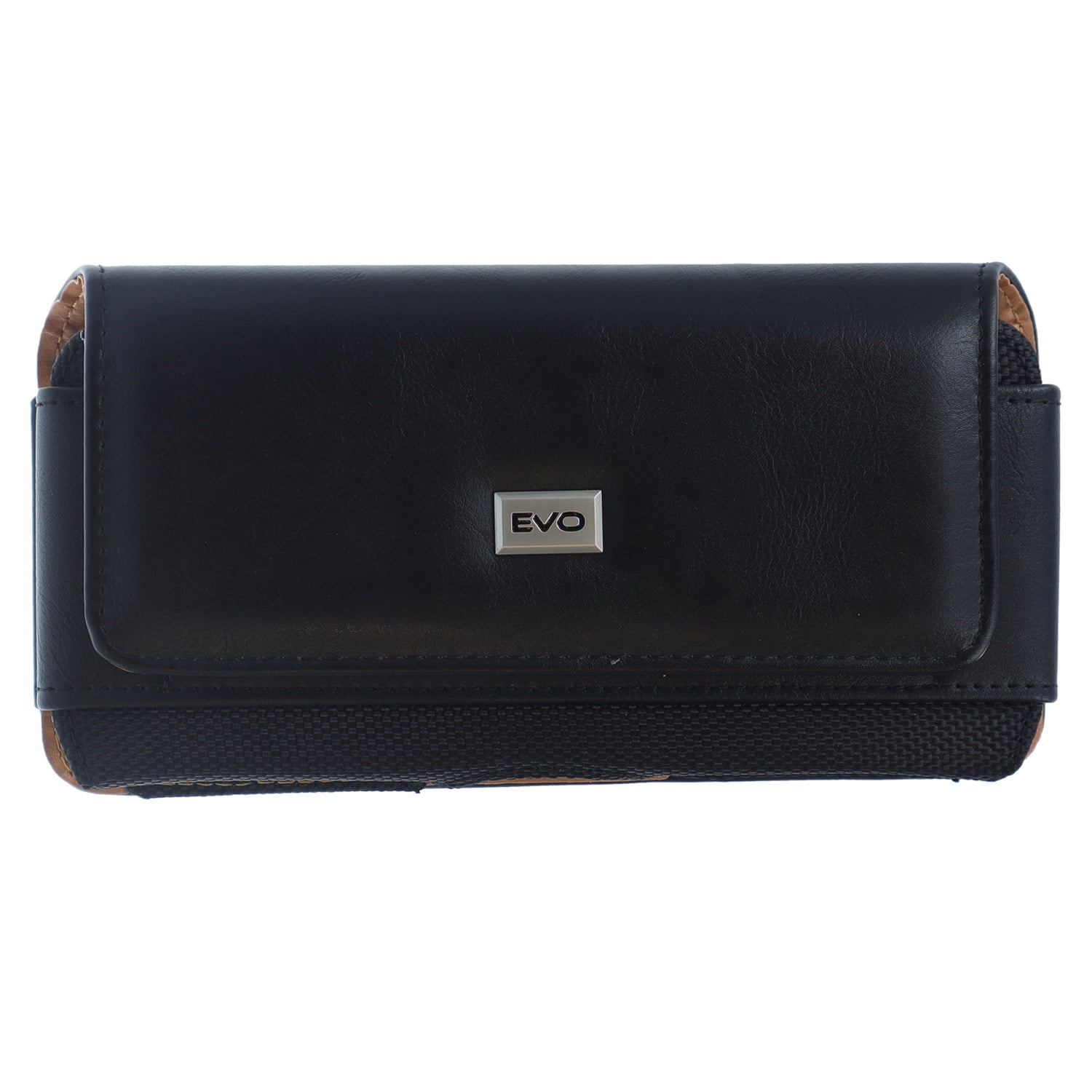 EVO 6 Inch Horizontal Textured Leather Phone Pouch - Black