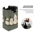 thumbnail image 3 of Yayeee Freestanding Laundry Hamper with Handle Collapsible Large Storage Basket for Clothes, Gray Snowmen, 3 of 7