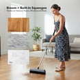 thumbnail image 2 of OVENTE Carpet Rake Rubber Broom for Pet Hair Removal with Squeegee, Detailing Lint Fur Remover Brush, Dustpan and 50” Handle, Cleaning Tools Set for Rug, Hardwood Floor, Tile and Window, Grey CT2504G, 2 of 9