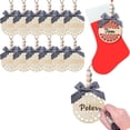 thumbnail image 1 of Harpily Home Decor 12 Pieces Christmas Stocking Name Tags Handmade For Christmas Stockings Tree, 1 of 4