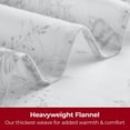 thumbnail image 5 of Mellanni 4 Piece Bed Sheet Set 180GSM Heavyweight Cotton Flannel Deep Pocket, Queen, Floral Feathers, 5 of 6