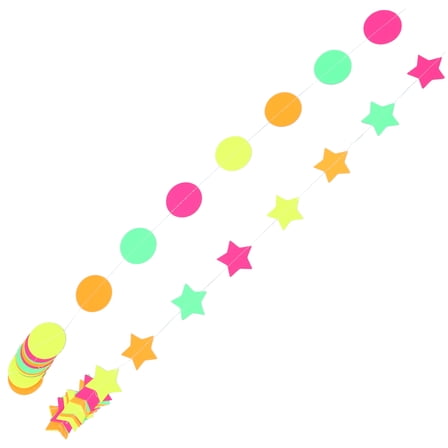 Tineasur 2Pcs Paper Streamer Hanging Bunting Banner for Party Decorations