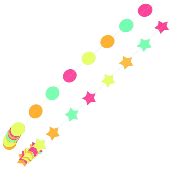 Tineasur 2Pcs Paper Streamer Hanging Bunting Banner for Party Decorations