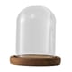 thumbnail image 3 of Campana de cristal con forma de campana y bandeja de madera, multiusos, transparente, redonda Estilo A, 3 of 9