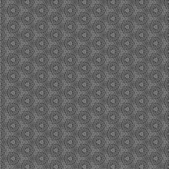 Ahgly Company Indoor Square Patterned Gray Area Rugs, 6' Square
