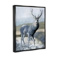 thumbnail image 3 of Woodland Wildlife Deer Portrait Animals & Insects Graphic Art Jet Black Framed Art Print Wall Art, 3 of 6