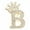 Gold-B, variant on Fashion Crown 26 Initial Letters A to Z Crystal Rhinestone Brooch Pins Women-Silver-P