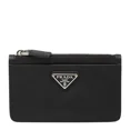thumbnail image 1 of Pre-Owned Prada Triangle Logo Plate Wallet/Coin Case/Business Card Case 2MC084 Black... (Good), 1 of 8