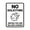 White, variant on Portrait Round No Soliciting Unless You Are Selling Cookies Sign (Navy Blue / White) - Small