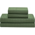 thumbnail image 5 of DNG Creations 1 Piece Box Stitched Striped Pattern Comforter 100% Egyptian Cotton Quilt Cover 800 TC All Season 550 GSM ( Oversized Queen Size ) Stripe Moss Colour, 5 of 5