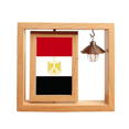 thumbnail image 1 of la bandera nacional del país de egipto, áfmarco giratorio de madera 4x6, 1 of 3