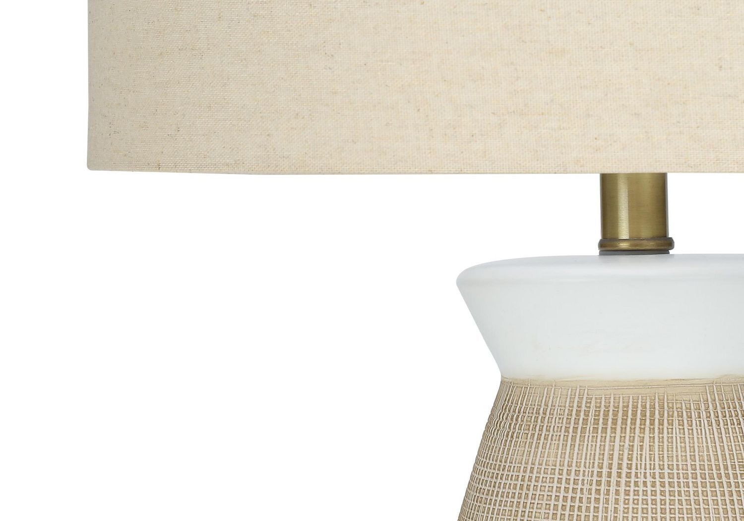 Monarch Specialties Lighting, 27"h, Table Lamp, Cream Ceramic, Beige Shade, Contemporary