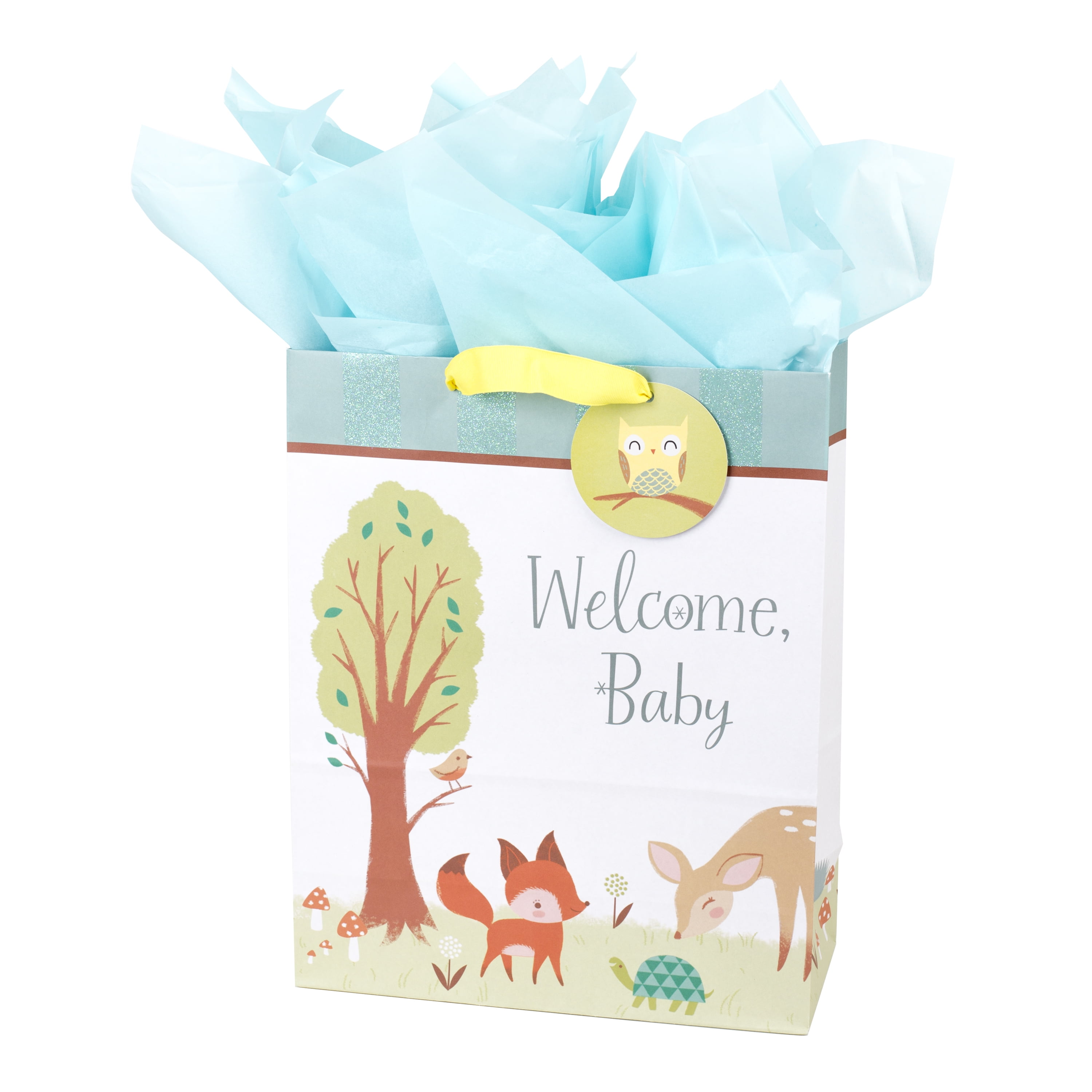 Hallmark Extra Large New Baby Gift Bag with Tissue Paper (Animals