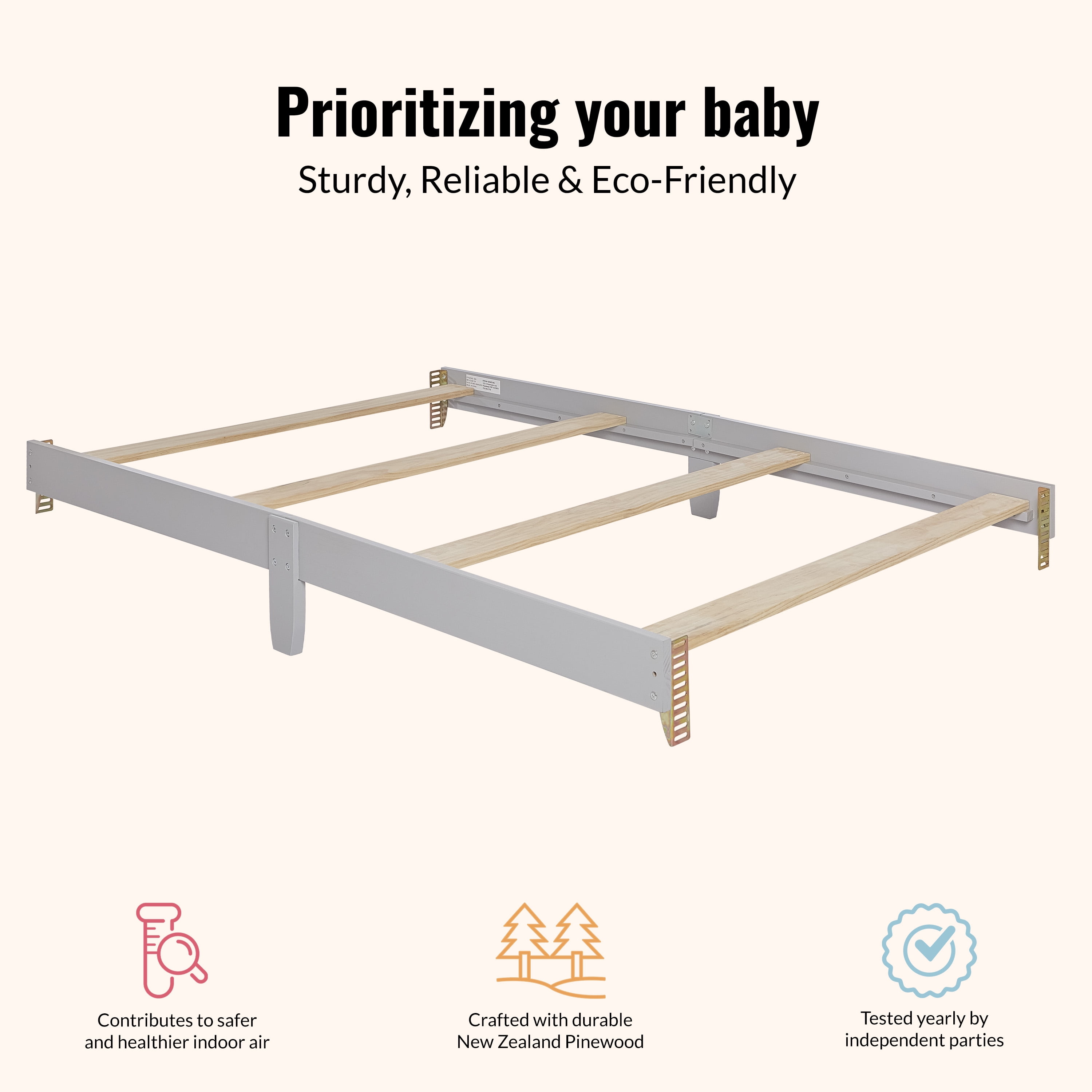 Dream On Me Universal Bed Rail, Gray