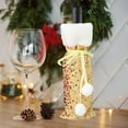 thumbnail image 6 of AYktou 5×4 Inch Christmas Wine Bottle Cover, Cute Red Wine Bottle Bags with Binding Strap, Sequined Storage Bag Umbrella Toys Storage, Bottle Cover for Christmas Home Party Birthday Wedding Decor, 6 of 6