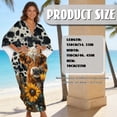 thumbnail image 2 of DISNIMO Kaftan Dress for Women Highland Cow Sunflower Print Plus Size V-Neck Beach Cover Up Batwing Sleeve Caftan Long Cover Ups for Bathing Suit Casual Loose Swimsuit Cover up, 2 of 7