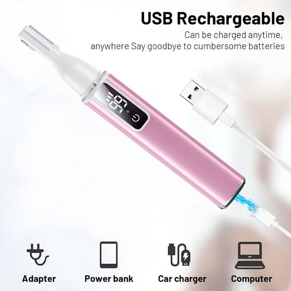 FACEGA Nose Hair Trimmer For Women Men 2025 Rechargeable 2 In 1 Eyebrow & Facial Hair Trimmer Ear Hair Trimmer With Powerful Motor And Edge Easy Cleaning