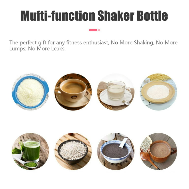 380mL Electric Protein Shaker Bottle Portable Mixer Cup Battery Powered  Coffee Shaker Cups Supplement Mixer for Protein Shakes Gym Pre-Workout 