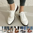 thumbnail image 5 of Women's Single Shoe Color Blocked Lace Up Low Heel Blok Women's Shoes, 5 of 9