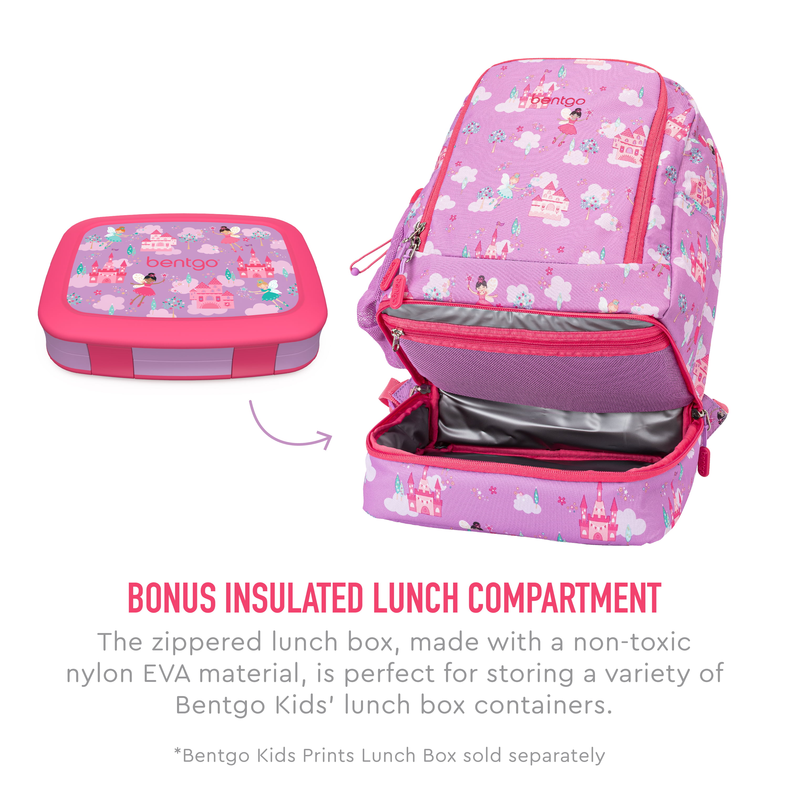 Bentgo Kids Prints 5 Compartment Lunch Box 2 H x 6 12 W x 8 12 D Mermaids  In The Sea - Office Depot
