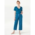 thumbnail image 2 of Joyspun Women's Cropped Knit Sleep Pants, Sizes S to 3X, 2 of 6