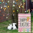thumbnail image 3 of Happy Easter Bunny Garden Flag Double Sided Burlap 12×18 Inch Rabbit Outdoor Yard Farmhouse Decor DF020, 3 of 5
