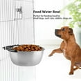 thumbnail image 2 of Tebru Stainless Steel Hanging Food Water Bowl Feeder for Cat Pet Dog Puppy Crate Cage, Food Water Bowl, Food Water Bowl Feeder, 2 of 8