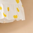 thumbnail image 5 of CAUYDY Toddler Baby Girls Short Sleeve Romper Suspender Overall Dress 2 Piece Outfits Set With Headband for Newborn Kid Girl 6 9 12 18 Months Summer Clothes (Sizes 0-3 Months,F2-Yellow), 5 of 9