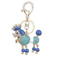 thumbnail image 1 of MAYUJIAA Rhinestone Key Chain Holder Ring Dog Shape Keychain Alloy Keyring Bag Decoration (Blue) SS311-6822, 1 of 1
