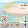thumbnail image 6 of Costway 9 FT Patio Umbrella 2-Tier Market Table Umbrella with Crank Handle & 8 Ribs Beige, 6 of 10