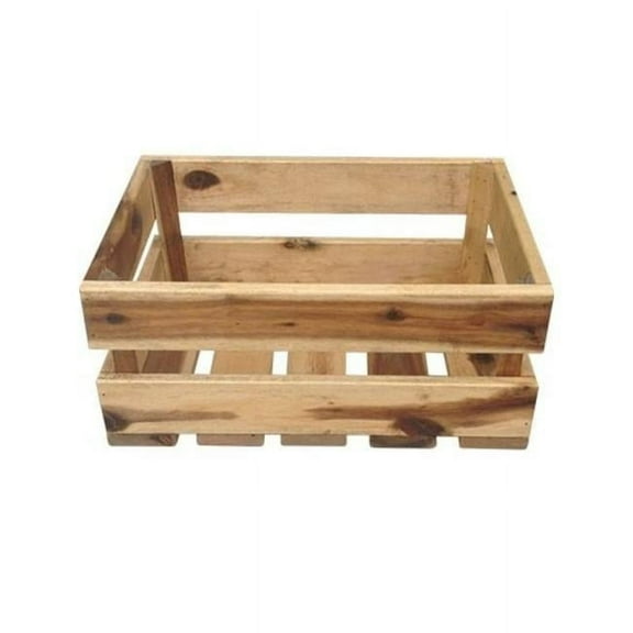 Avera Home Goods  11.5 x 4.5 in. Crate-Style Wood Planter