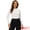White, variant on DARING DIVA Velvet Tops Round Neck Casual T-Shirt XS Black