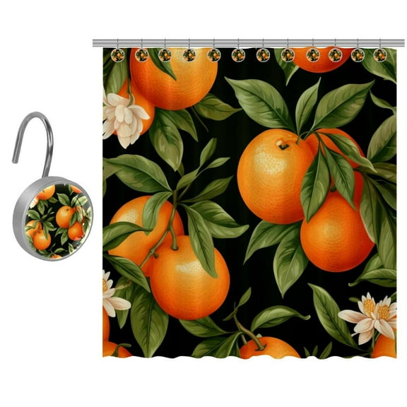 Orange Shower Curtain for Bathroom