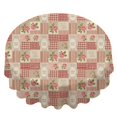 thumbnail image 2 of Pioneer Flower Floral Print Pattern Round Tablecloth 60 X 60 Inch, Wrinkle Resistant Wipeable Table Cloth for Kitchen Dining Picnic Patio Party, 2 of 6