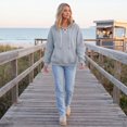 thumbnail image 6 of Women's Lace Up Hoodie, Long Sleeve Pullover Hooded Sweatshirt with Kangaroo Pocket for Casual Everyday Wear, 6 of 8