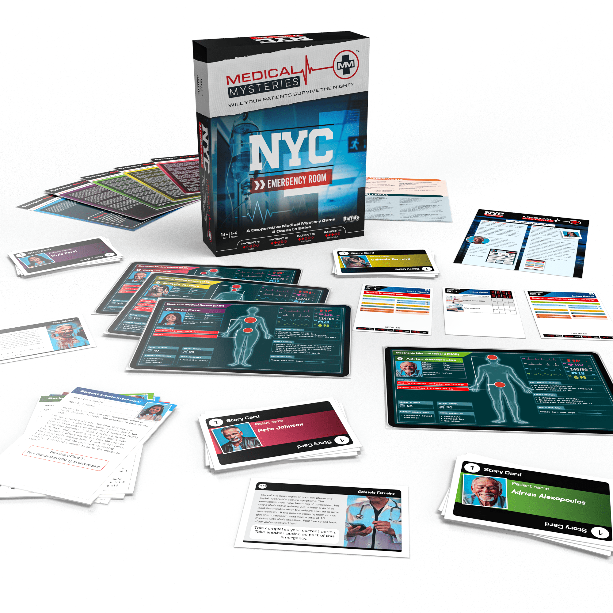 Medical Mysteries: NYC Emergency Room Cooperative Game for Ages 14 and up by Buffalo Games
