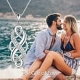 thumbnail image 6 of Irish Celtic Knot Created Opal Pendant Necklace Sterling Silver Black Necklaces for Women Men 18", 6 of 10