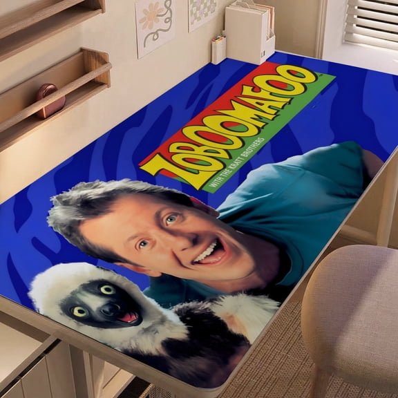 Zoboomafoo-themed extra-large Non-Slip Base leather Desk Table mat—versatile for computer desks, dining tables, and more.12"x24"(30X60cm)