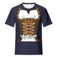 thumbnail image 3 of Pompotops Blouse Décontractée Mode Femme Imprimé Oktoberfest Col Rond T-Shirt Blouse Imprimée Tee Liquidation, 3 of 4