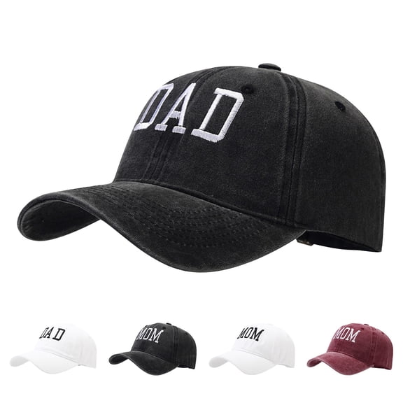 Lumistal Baseball Caps Mom And Dad Hats Fathers Day Mom Dad Gifts Hat Embroidered Adjustable Baseball Caps Gift For Couples Parents Sun Hats for Women WH1 A