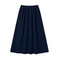 thumbnail image 5 of QATAINLAV Womens Maxi Skirts Summer Boho Flowy Tiered Casual Elastic High Waisted Long Skirts with Pockets Beach Vacation Clothes Navy XL, 5 of 7